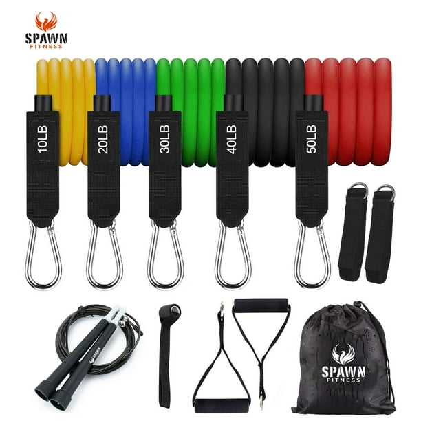 Exercise Resistance Bands Set Fitness Stretch Workout Bands 11PC with Fitness